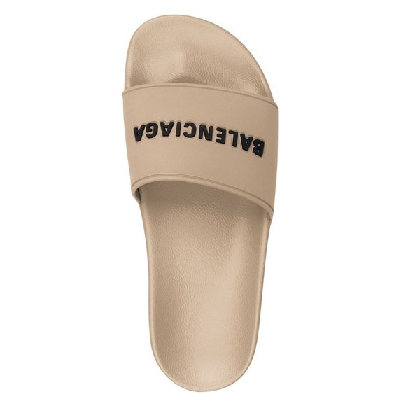 Balenciaga Logo Sport Slides (Beige/Black, US7) - fits like a 6 - Picture 7 of 7